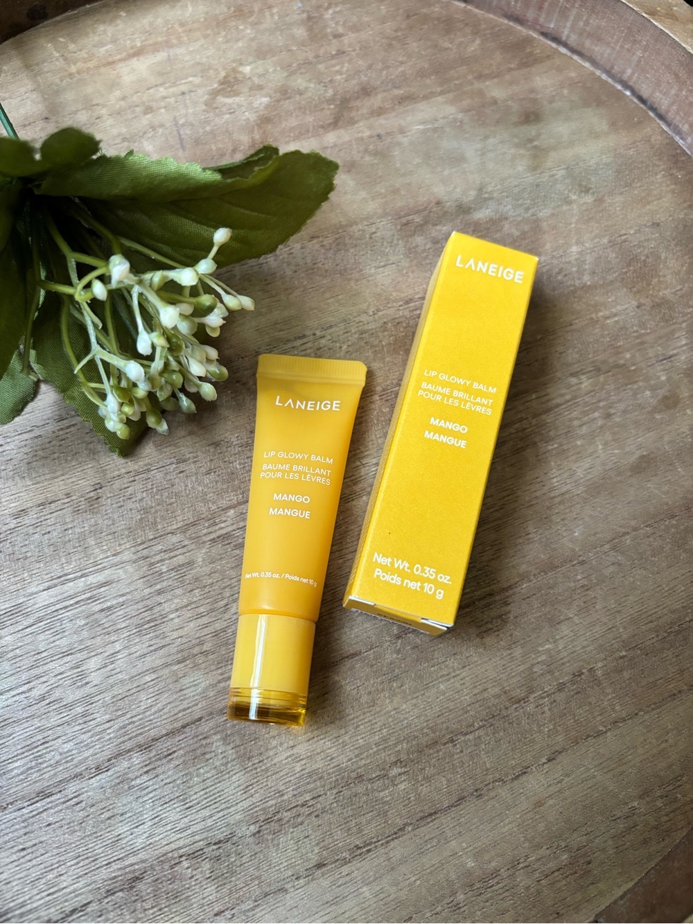 LANEIGE Lip Glowy Balm- Lightweight Hydration Lip Treatment w Shea Butter Mango